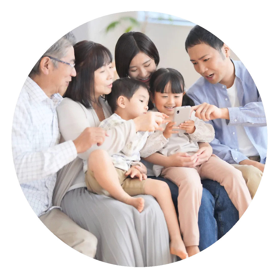 2世帯住宅希望を希望しており部でお通話で内見を楽しむ大家族